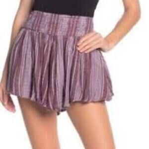 FREE PEOPLE SHE WILL BE LOVED WOMEN BAKED BROWN COMBO SHORTS SIZE XS